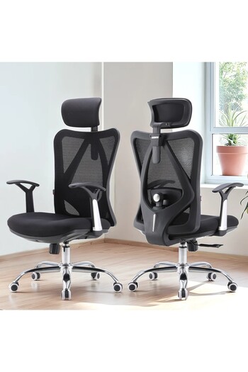 SIHOO M16-201 Ergonomic Office Chair – Adjustable Headrest Breathable Mesh Black