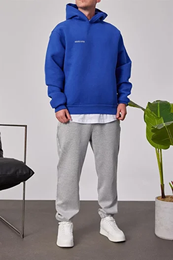 NOMARC Cth Basic Blue Hooded Sweatshirt