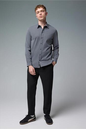 VENA Men's Pleated Black Smart Pants