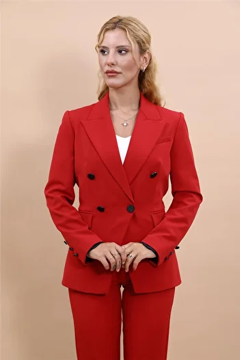 ÖNDER ÖZSOY Men's Collar Cross Jacket-Red