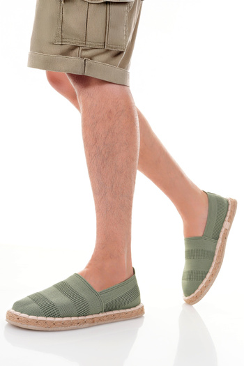Adım Dünyası Men's Espadrille Knitwear Straw Daily Orthopedic Sole Comfortable