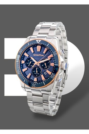 Quantum Original Functions Active 10 Atm Waterproof Steel Band Men's Wristwatch