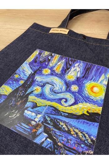 Trend Moda Printed Denim Bag