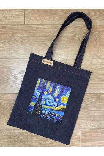 Trend Moda Printed Denim Bag