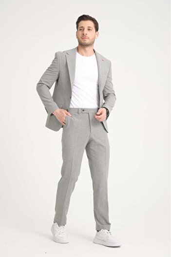 FASHİON FİRST Men's Suit Slim Fit Lycra