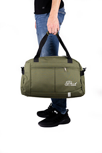 İMAKS Medium Size 45 cm Impertex Polyester Fabric Travel Sports Fitness Beach Bag K. Green A500
