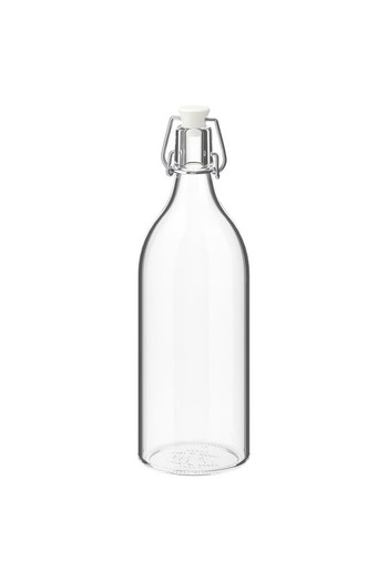 IKEA Bottle with stopper, clear glass, 1 l
