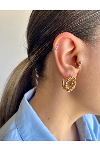 milayk Wicker Earrings Gold
