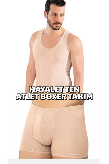 LÜXDRM Luxury Drm Men's Skin Bamboo Lycra Anti-Sweat Invisible Undershirt Boxer Suit