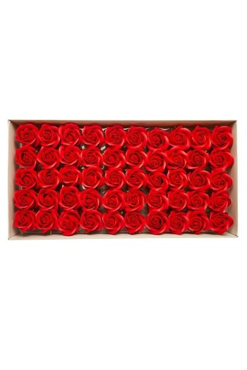 OEM Set 50 trandafiri sapun parfumati, calitate Premium Rosu