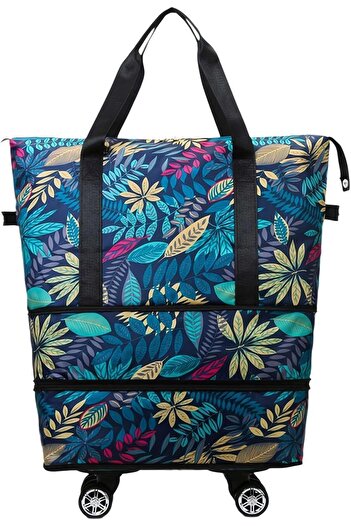 OEM ZOUBAOQ Rolling Duffel Bag with Wheels, 28L-66L Foldable Expandable Travel Duffle Bag, Carry on Lugg