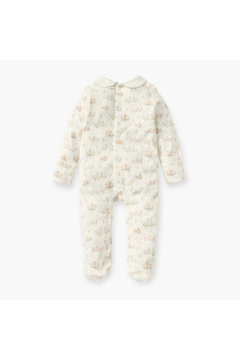 giggles Printed Closed Feet Sleepsuit with Long Sleeves