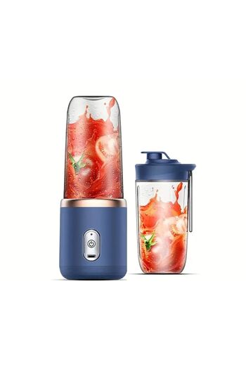 ABYZ Blender portabil pentru smoothie-uri, încărcare USB, culoare albastră