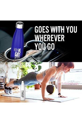 applied nutrition Premium Stainless Steel Flask - (Blue - 500ml) Durable, Sleek, and Eco-Friendly