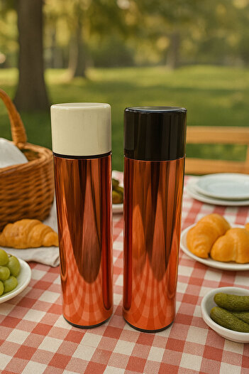 SİHİRLİ AYAKLAR Heat Protected Leakproof Airproof Tube Glass Thermos 420ml