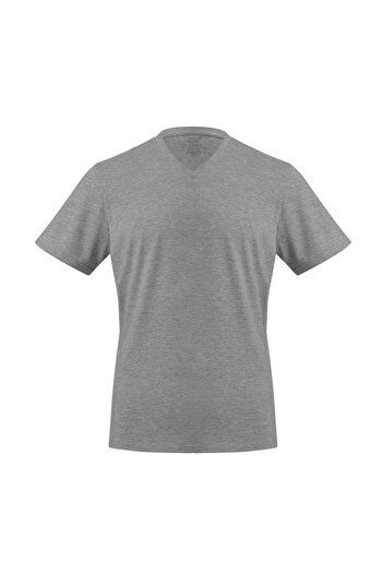 Soho Mood Men's V-Neck 100% Cotton 3-Pack Basic T-Shirts (3 Grey)