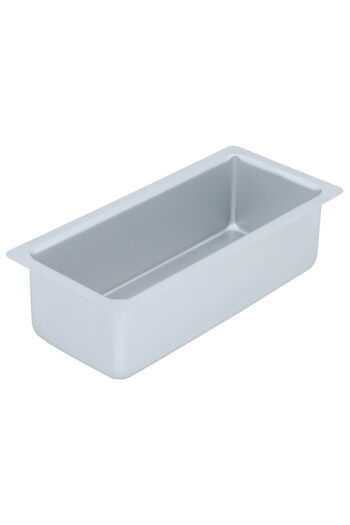 Alsaif Gallery Aluminum Cake Pan Bake Chef, Rectangular, 10×4×3 Inches - Silver
