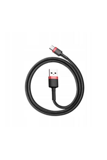 Baseus Cablu USB la Type-C Cafule CATKLF EG1, Încărcare rapidă 3A, 1m, Gri/Negru