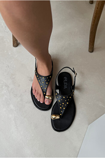 Mupa Shoes Women's Slippers Black Stone