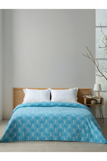 MYLASA HOME Quality Printed Single Pique Bedspread - Cotton, Single Pique 160X240 cm)