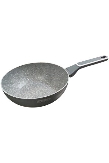 BRIO Forged aluminum wok pan, 5-layer non-stick coating, 24 cm, Brio Terra Stone
