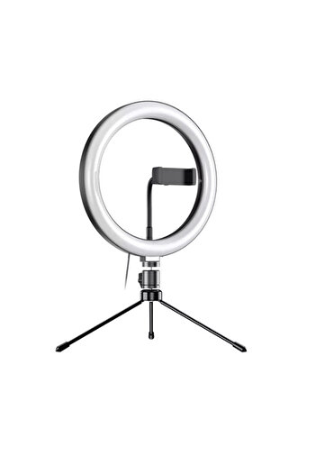 APEXEL Set lampa circulara selfie, Apexel, diametru 26cm, trepied mini, suport telefon