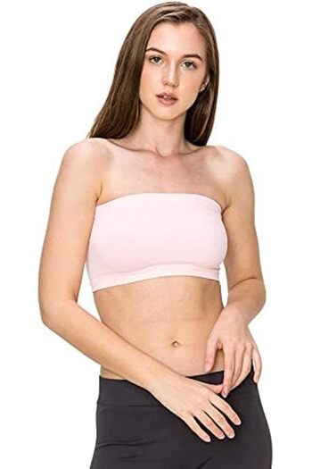Glamroot Women's Strapless Non Padded Tube Bra, Free Size