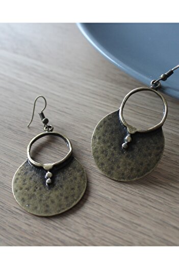 dela otantik Antique Bronze Handmade Dangle Earrings – Ethnic Bohemian Vintage Design Bijoux Jewelry - Boho Earrings