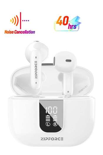 ZIPFORCE True Wireless Earbuds, In-Ear Bluetooth 5.3 Headphones 4-Mics ENC Clear Call, Bluetooth Ear