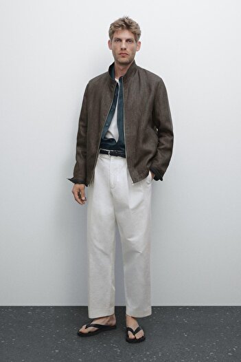Massimo Dutti Çift pensli balloon fit pantolon