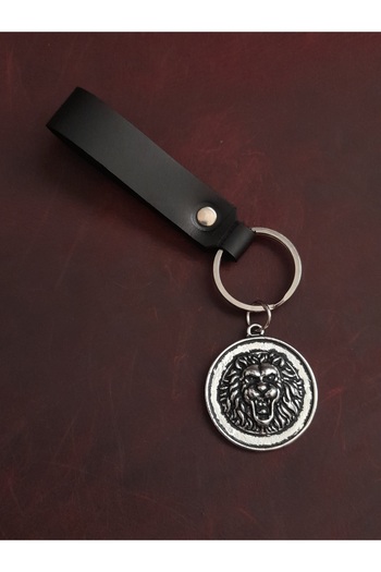 BSN Store Lion Premium Figure Genuine Leather Keychain