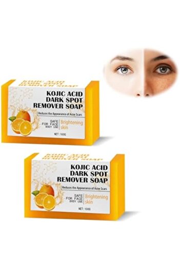 Bonjour Kojic Acid Soap, 2PCS Lemon Turmeric Kojic Acid Soap for Dark Spots, Exfoliating & Nourishing