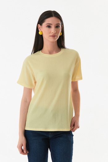 Fulla Moda Basic Wrapped Fabric T-Shirt
