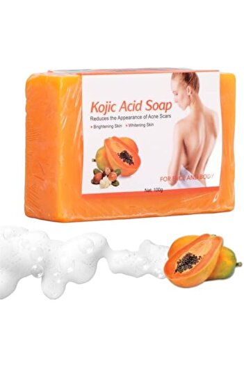 Bonjour Kojic Acid Soap 100g Skin Whitening Soap with Papaya Extract for Dark Spot Removal