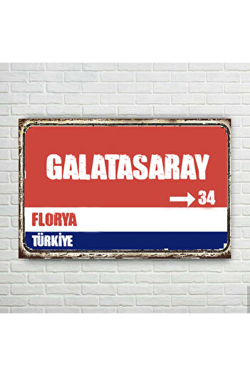 Wooden Factory Galatasaray Tabela Retro Mdf Tablo