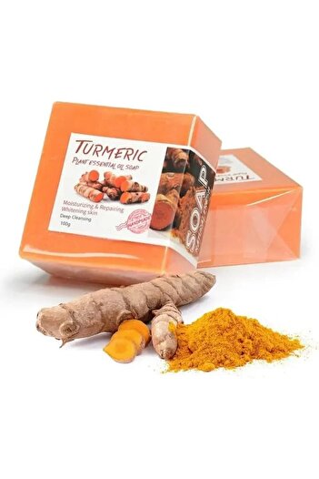 Bonjour 2PCS Organic Turmeric Soap for Dark Spots Acne, Turmeric Soaps for Skin Brightening and Clearing For