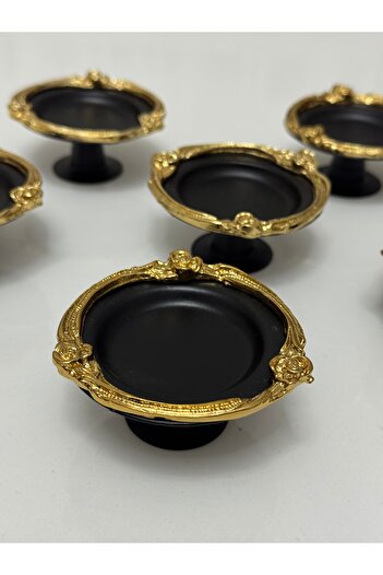 Elzemm store Black Color Rose Frame 6 Pieces Macaron Cup Coffee so Lucky Cup