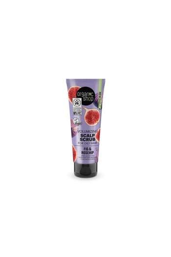 organic shop Scalp scrub, Shop, volumizing, for oily hair, fig and rosehip, 75ml