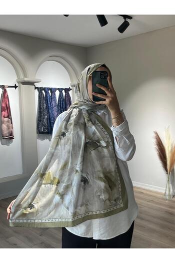Merwiss Καλοκαιρινό μοτίβο θερμοκηπίου Kraş Olive Shawl