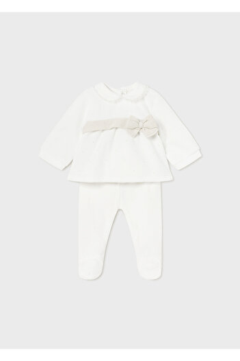 MAYORAL Baby Girl Booties Set Cream