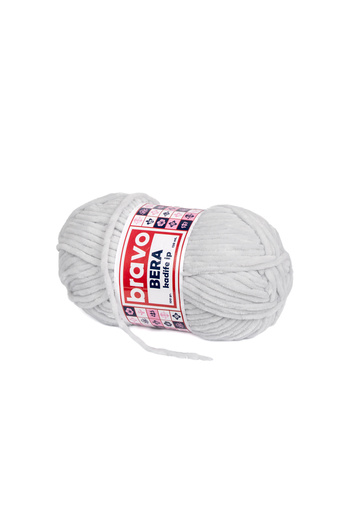 Bravo Bera Velvet Yarn 100 Gr 120 Meters (Color Code: 906) Light Gray