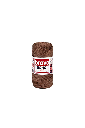 Bravo Νήματα μακραμέ από πολυεστέρα Boho Glitter 200 gr 270 μέτρα (Κωδικός χρώματος: 205)