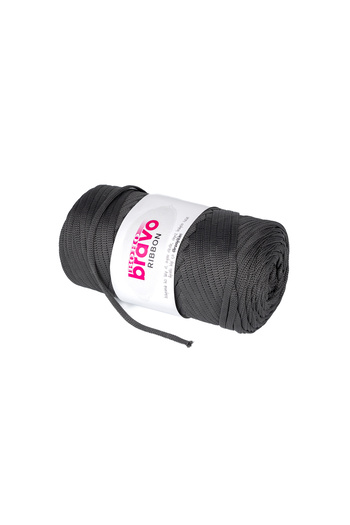 Bravo Ribbon Polyester Yarn Macrame 200 Gr 125 Meters (Color Code: 64) Dark Gray