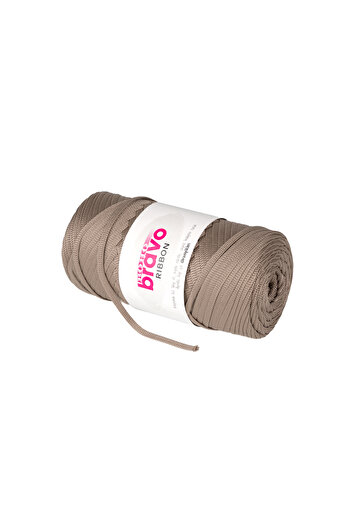 Bravo Ribbon Polyester Yarn Macrame 200 Gr 125 Meters (Color Code: 40) Mink