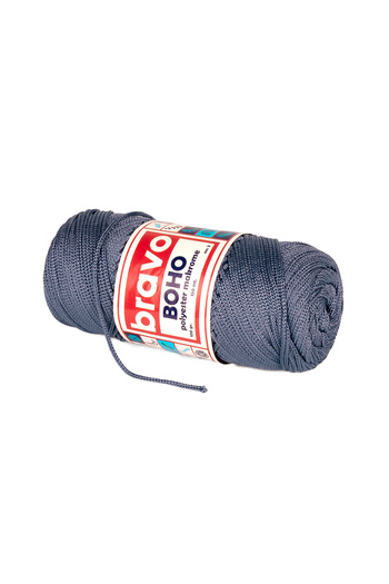 Bravo Νήματα μακραμέ από πολυεστέρα Boho 1,5 mm 100 gr 150 μέτρα Νο: 3 mm (Κωδικός χρώματος: 235) Μπλε αεροπορικής εταιρείας
