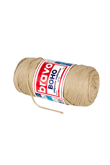 Bravo Νήματα μακραμέ από πολυεστέρα Boho 1,5 mm 100 gr 150 μέτρα Νο: 3 mm (Κωδικός χρώματος: 36) Γαλακτώδες καφέ