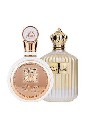 lattafa Pack of 2 Best Seller perfumes, Fakhar Woman 100 ml and I Am The Queen 100 ml