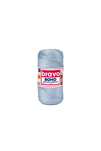 Bravo Νήματα μακραμέ από πολυεστέρα Boho 1, 5 mm 200 gr 300 μέτρα Νο: 3 (Κωδικός χρώματος: 220) Baby Blue