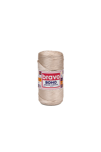 Bravo Νήματα μακραμέ από πολυεστέρα Boho 1, 5 mm 200 gr 300 μέτρα Νο: 3 (Κωδικός χρώματος: 30) Μπεζ