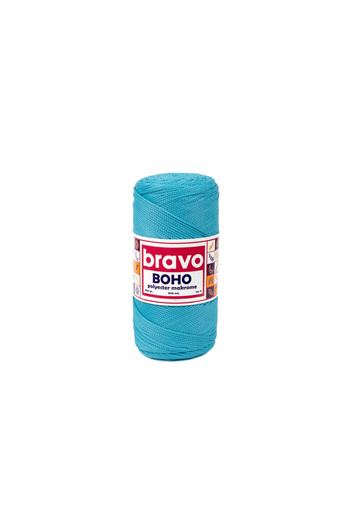 Bravo Νήματα μακραμέ από πολυεστέρα Boho 1, 5 mm 200 gr 300 μέτρα Νο: 3 (Κωδικός χρώματος: 232) Τιρκουίζ